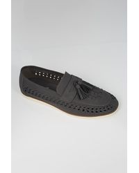 Brave Soul - Faux Leather Woven Loafers - Lyst