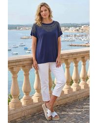 Roman - Hotfix Embellished Stretch Top - Lyst
