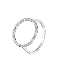 The Jewellery Stockroom - Sterling Open Circle Cz Ring - Lyst