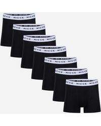 Nicce London - 7-Pack Cotton Rich Boxer Briefs With Logo Waistband - Lyst