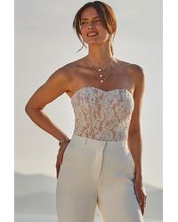 Sosandar - Premium Lace Bandeau Body-Sculpting Top - Lyst