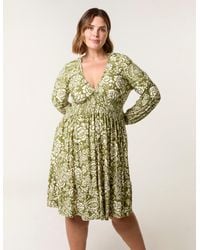 Blue Vanilla - Curve Shirred Neck Elastic Mini Dress - Lyst