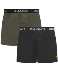 Lyle & Scott - Geweven Boxershorts (Set Van 2) (Kever/Zwart) - Lyst