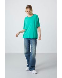 TOMMY LIFE - Oversized Cotton-Modal Crew Neck T-Shirt - Lyst