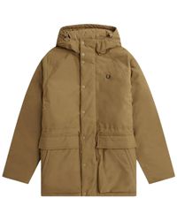 Fred Perry - Padded Zip Through Shaded Stone Jacket - Lyst