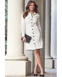 Sosandar - Ivory Premium Utility Shirt Dress - Lyst