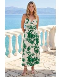 Roman - Petite Wrap Bodice Maxi Dress - Lyst