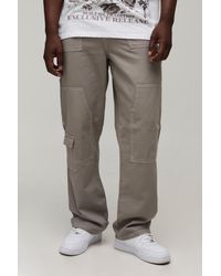 BoohooMAN - Tall Relaxed Twill Carpenter Cargo Trousers - Lyst