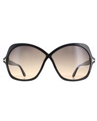 Tom Ford - Rosemin Ft1013 01B Glanzend Smoke Gradient Zonnebril - Lyst