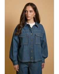 Oasis - Scallop Pocket Denim Jacket - Lyst