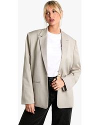 Boohoo - Single Breasted Boxy Oversized Blazer - Lyst