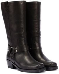 Bronx - Trig-Ger Harness Waxy Leather Boots - Lyst