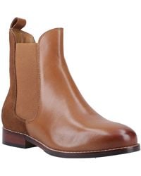 Hush Puppies - Colette Leather Flat Chelsea Boots - Lyst