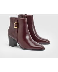 Wallis - Sophie Faux Leather Buckle Detail Ankle Boots - Lyst
