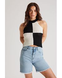Urban Bliss - Checker Racer Knit Vest Cotton - Lyst