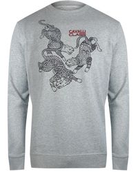 Roberto Cavalli - Paisley Leopards Design Sweatshirt Cotton - Lyst