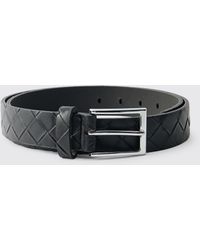 BoohooMAN - Pu Diamond Embossed Belt - Lyst