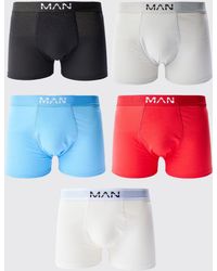 BoohooMAN - 5 Pack Mixed Colour Trunks - Lyst