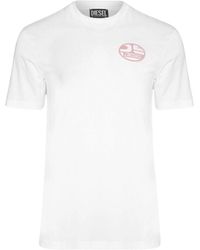 DIESEL - Oval Logo Crew Neck T-Shirt - Lyst