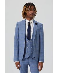 Twisted Tailor - Breamore Skinny Fit Check Wool Jacket - Lyst