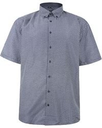 Fitzgerald London - Short Sleeve Shirt Plus Size With Trendy Sandy Circles Design - Lyst