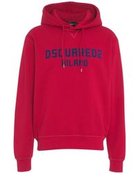 DSquared² - Milano Logo Cool Fit Hoodie Cotton - Lyst
