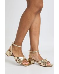 Boohoo - Wide Fit Weave 2 Part Heels - Lyst