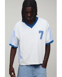 BoohooMAN - Oversized Boxy Open Stitch Detail Knitted Sports Top - Lyst