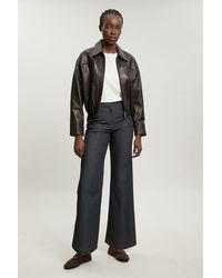 Karen Millen - Petite Tailored Denim Straight Leg Trouser - Lyst