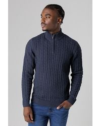 Tokyo Laundry - Quarter Zip Cotton Blend Jumper - Lyst