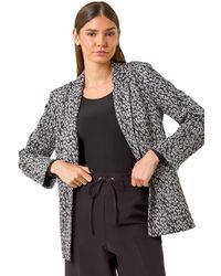 Roman - Animal Print Stretch Jacket - Lyst