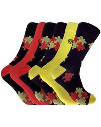 Sock Snob - 6 Pairs Jigsaw Bamboo Dress Socks - Lyst