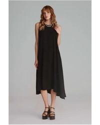 GUSTO - Long Dress With Tie Detail - Lyst