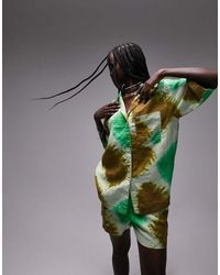 TOPSHOP - Co-Ord Tie Dye Resort Shirt - Lyst