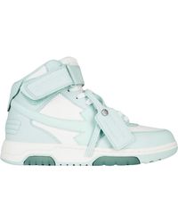 Off-White c/o Virgil Abloh - Off- Out Of Office Mid Top Mint Leather Sneakers - Lyst