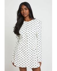 Boohoo - Polka Dot Tailored Blazer Dress - Lyst