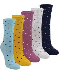 Sock Snob - 5 Pairs Ladies Multi Spot Socks - Lyst