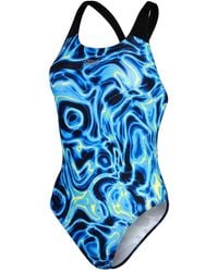 Speedo - Ladies Allover Digital Swimming One Piece Swimsuit - Lyst