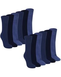 Sock Snob - Ladies 12 Pack 100% Cotton Soft Breathable Socks - Lyst