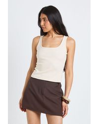 Boohoo - Tall Tailored Marl Fitted Mini Skort - Lyst