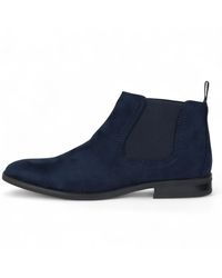 Infinity Leather - Suede Chelsea Boots Real Lined Slip-On Faux Leather - Lyst