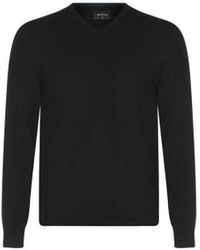 Howick - Merino V Neck Sweatshirt In Zwart - Lyst