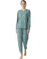 J And J Brothers - Long Sleeve Pajamas Jjbdp0600 - Lyst