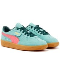 PUMA - Palermo Leather Aquatic/Dark Myrtle Trainers - Lyst