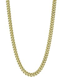 The Jewellery Stockroom - 18" Rolled Curb Chain Necklace Plated - Lyst