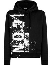 DSquared² - Cool Fit Icon Splash Logo Hoodie Cotton - Lyst