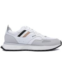 BOSS - Men's Jonah Run Trainers In White - Lyst