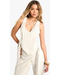 Boohoo - Tailored Wrap Detail Top - Lyst