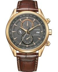 Citizen - Watch At8263-10H Leather (Archived) - Lyst