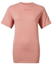 Berghaus - Dames-t-shirt Boyfriend Logo Korte Mouw In Roze - Lyst